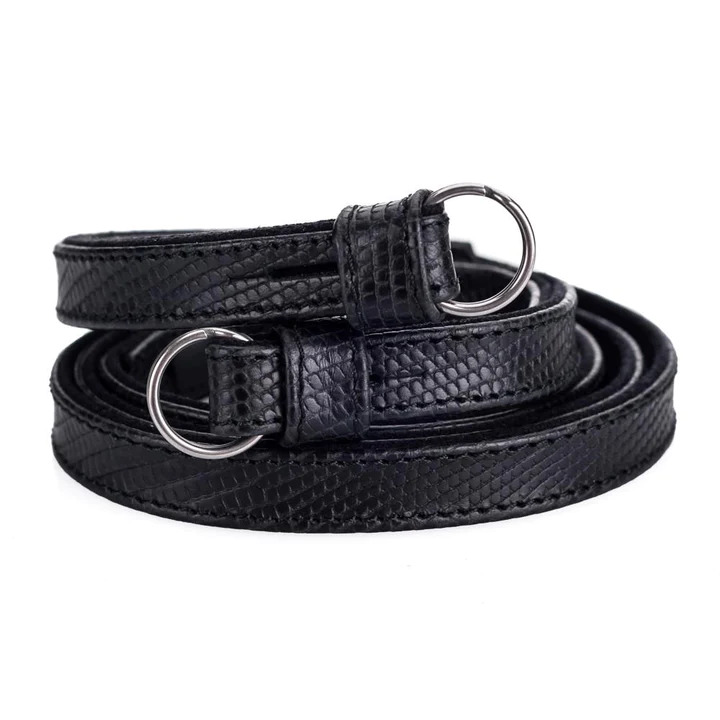 Leica 라이카 Leather Strap, lizard look black