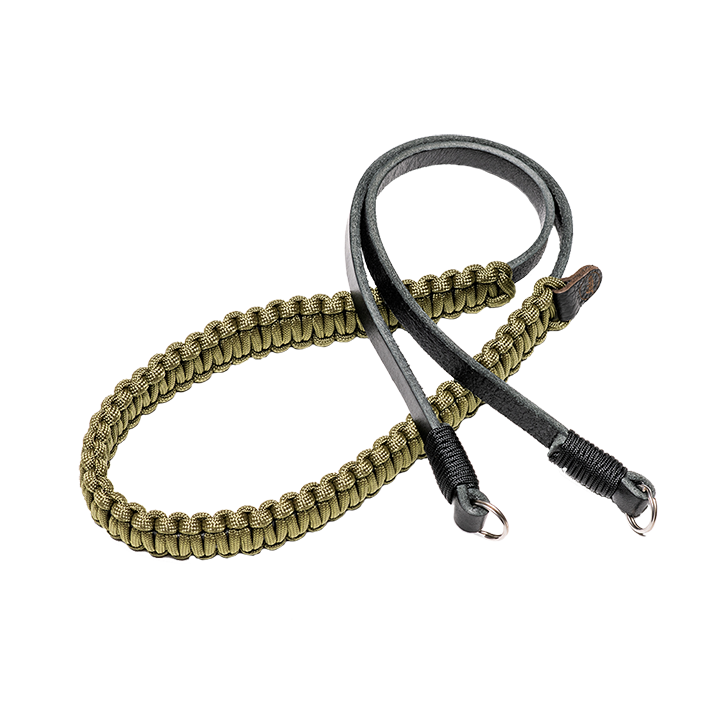 Leica 라이카 Paracord Strap created by COOPH, black/olive, 100 cm