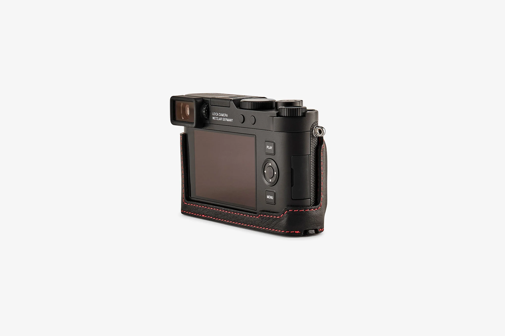 Leica 라이카 D-Lux 8 Half Case black/red stitching